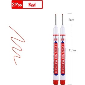 Resim Mingjin Shop 1 2 Adet Kırmızı Tarzı Adet Uzun Kafa Işaretleyiciler Kalem Banyo Ağaç Işleme Dekorasyon Çok Amaçlı Derin Delik Işaretleme Kalemleri Kırmızısiyahmaviyeşil Mürekkep (Yurt Dışından) 