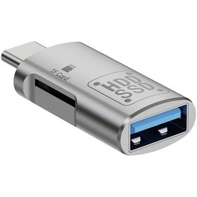 Resim Tip C 3.1 Yüksek Hızlı Mikro Sd Tf Hafıza Kartı Okuyucu İphone Uyumlu 15 Huawei Cep Tf Usb Silver 