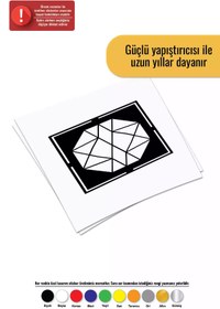 Resim Genel Markalar Geometrik Şekil Sticker Oto Motor Laptop Duvar Folyo Sticker 25 X 25 Cm 