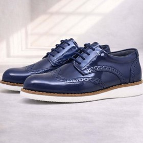Resim Rakerplus Lacivert Rugan Bağcıklı Erkek Klasik Ayakkabı 