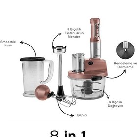 Resim Karaca Mastermaid Prosteel Uzun Blender Ayaklı 6 Bıçaklı 2500 W Cam Mutfak Robotu 