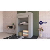 Resim Yorgan Hurcu Yüklük Bez Dolap Çelik Profilli Gri 