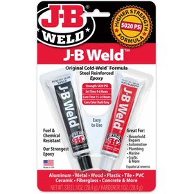 Resim JB Weld Adhesive Weld - Çiftli Epoksi Yapıştırıcı ve Tamir Macunu Metal - Ahşap - Taş 2 ADET 