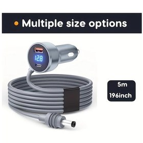 Resim Dashanshop Starlink Mini Güç Kablosu 3ü 1 Arada Led Ekranlı Usb Type C 12v 24v 5m 