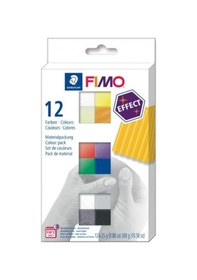 Resim Staedtler Fimo Effect 25 Gr X 12 Renk Polimer Kil Set C12-1 
