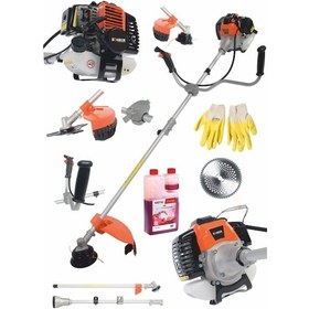 Resim Böhrer Benzinli 52 CC LXT 2.4 Kwa 3 Hp Ot Çalı Çim Biçme Makinesi Yan Tırpan + Eldiven + Veta 2110 Pro 2T Yağ 1 L 