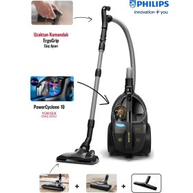 Resim Philips Marathon Ultimate Toz Torbasız Elektrikli Süpürge | Sessiz Çalışma | Yüksek Emiş Gücü ve Hepa Filtre+ Turbo Halı Döver Başlık+ Mutfak Tartısı 