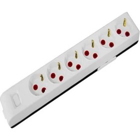 Resim Ay-Ka 22 0601 000 6 Lı Topraklı Grup Priz Anahtarlı Çocuk Korumalı 