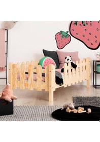 Resim Markaawm Markaawm Montessori Yatak Çocuk Ve Bebek Karyola Doğal Çam Violet 