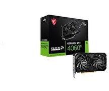 Resim MSI GeForce RTX 4060 Ti Ventus 2X Black 8G OC 8 GB 128 GB Bit GDDR6 DLSS 3 Ekran Kartı 