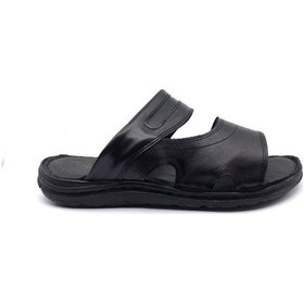 Resim Ayakkabımood 3511 Comfort Deri Siyah Erkek Terlik 