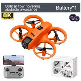 Resim V66 Rc Mini Fpv Drone 8k Profesyonel Hd Elektrikle Kontrollü Çift Kamera 8k-orange-dc-vr 
