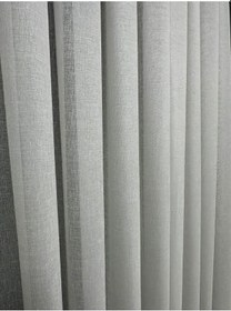 Resim Yatay Saçak Etekli Tül Perde 1/2,5 Orta Sık Pile Ekru Kırık Beyaz 