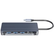 Resim Orico 6 Portlu USB 3.0 HDMI 4K 30Hz TF/SD Kart Okuyucu Çoklayıcı HUB Gri 