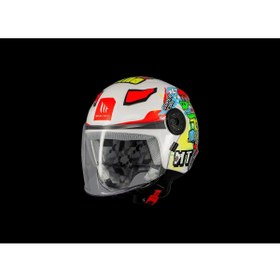 Resim MT Helmets KASK MT ÇOCUK LITE DİNO A0 BEYAZ 