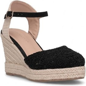 Resim Elit Hml4014 Kadın Dolgu Topuk Sandalet Siyah 
