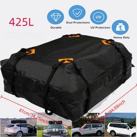 Resim Ağır Hizmet 425L Tavan Duffle Çantası - Büyük Kapasiteli, Su Geçirmez ve Hava Koşullarına Dayanıklı Araba Üstü Depolama Çantası, Seyahat, Kamp, Yürüyüş, SUV'lar, Kamyonlar ve Tüm Araçlar İçin Ön Açılı, Kamp Ekipmanı | Dayanıklı Açık Hava Çantası | Dayanıklı Su Geçirmez Çanta 