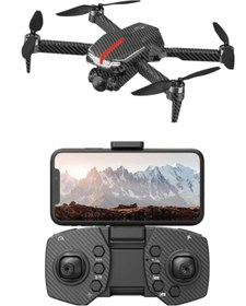 Resim C13s Ultra Karbon Desenli Çift Kameralı Drone 360 Roll, Tek Tuş Kalkış/iniş, Hd Kamera 