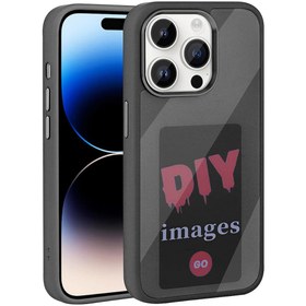 Resim iPhone Uyumlu 14 Pro Kılıf Ekranı Yansıtan Akıllı Nfc Kapak 