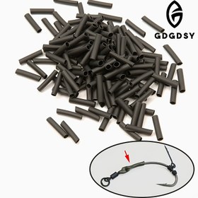 Resim 420 adet Siyah Isı Küçültme Tüpü - Karides Balık saç tokası için Düğüm Olmayan Güvenlik saç tokası Bağlantı, Dayanıklı PE Malzeme, Verimli Balıkçılık Aksesuarları İçin İdeal, Balıkçılık Aksesuarları Temelleri | Şık Tüp Tasarımı | Isı Küçültme Tüpü, Balık Aksesuarları Tüpleri 