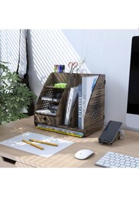 Resim Focus Hexa Çekmeceli A4 Evrak Rafı Masaüstü Organizer Ceviz Renk 
