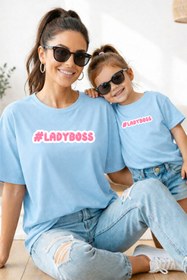 Resim genosha Anne Kız 100% Pamuk T-shirt Mama Mini Mother Daughter TEKLİ FİYAT 