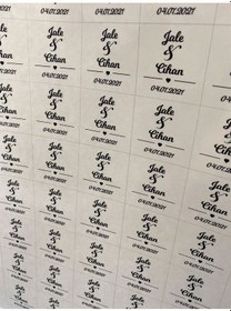 Resim Kalp Figürlü Etiket Cemiyet İçin Ürünlerinize Özel 3 CM - 130 Adet Letbil Folyo Sticker Siyah - Beyaz 