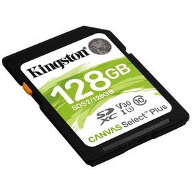 Resim Kingston SDS2-128GB 128GB SDXC Canvas Select Plus 100R C10 UHS-I U3 V30 Hafıza Kartı 