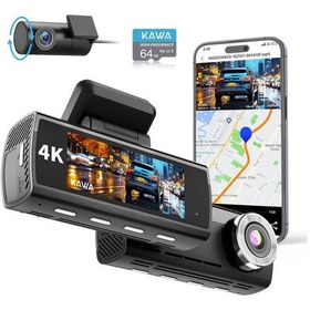 Resim D8 True 4k Araç Içi Kamera, Ön Arka Wifi Gps Destekli Dashcam 