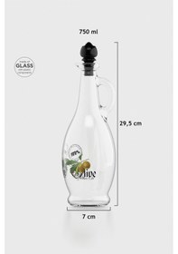 Resim Renga Kibele Desenli 750 Ml Siyah Kapaklı Cam Yağlık 152044 Siyah 