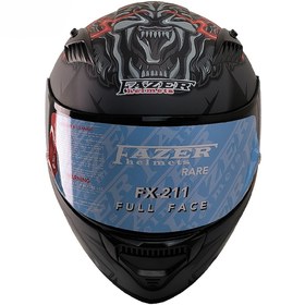 Resim FAZER FX-211X FULL FACE GÜNEŞ VİZÖRLÜ KASK (BEAST BLACK) 