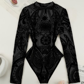 Resim Şık Baskılı Fleece Katmanlı Uzun Kollu Body Tişört Y2K, Günlük Giyim, Retro Tarz, Dar Kesim, Hafif Kumaş, Esnek Kumaş, Uzun Kollu Üst, Moda T-Shirt, Yetişkinler İçin 