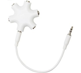 Resim Alfais Kulaklık Çoklayıcı 3.5mm Stereo Beyaz Renkli Uzatıcı ve Çoklayıcı 