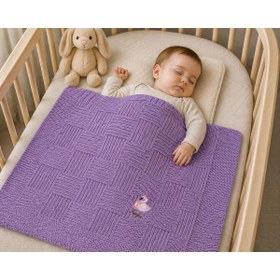 Resim belpa Kuğu Concept Triko Bebek Battaniyesi %100 Pamuklu,Sepet Örgü Desenli,Kız Bebek Erkek Bebek Battaniyesi,Kalın Triko Bebek Battaniyesi 