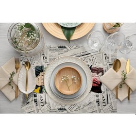 Resim Adawall Home Superman Kumaş Amerikan Servis 4'lü Set Çok Renkli 