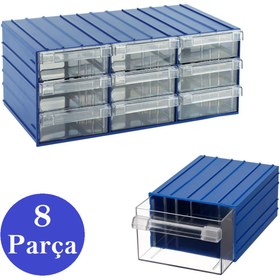 Resim Venoa Ds50 Şeffaf Çekmeceli Avadanlık Parça Kutusu 8 Parça 140x230x95 Mm 