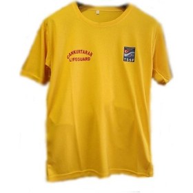 Resim Tssf Sıfır Yaka Dry Touch Kumaş Lifeguard Cankurtaran Üniforma 3'lü Takım Kırmızı-Sarı 