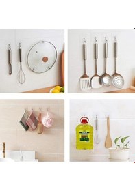 Resim Kendinden Yapışkanlı Şeffaf Askı 5'li Set Şeffaf 