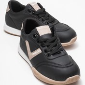 Resim CCWAY AYAKKABI Bağcıklı Kadın Spor Ayakkabı; SİYAH VİZON 