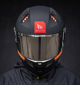 Resim MT Helmets revenge2 s mat siyah kask (şeffaf vizörlü) 