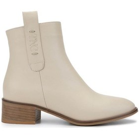 Resim Tamer Tanca Kadın Hakiki Deri Bej Topuklu Bot 1077 9217 Bn Bot Sk24-25 Bej Dr Bej 