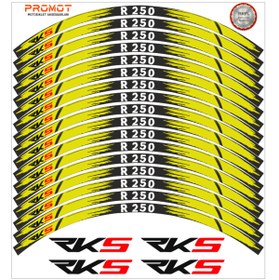 Resim PROMOT RKS R250 UYUMLU JANT ŞERİDİ Motosiklet Aksesuar Jant Sticker 6 