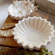 Resim Büyük Dantel Desenli Mum Kasesi Reçine Kalıbı Yuvarlak Origami Şekilli Tabak Silikon Kalıplar Reçine Dalga Alçı Beton Mum Kapları Dalga Tepsi Döküm Epoksi Kalıp DIY Sukulent Saksı 