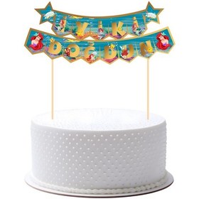 Resim Deniz Kızı Pasta Üstü Banner Tüm Yaşlar 