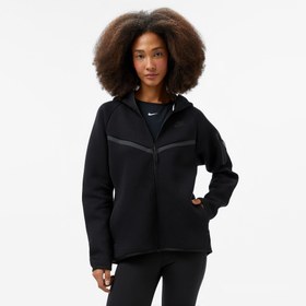 Resim Nike Sportswear Tech Fleece Windrunner Kadın Siyah Eşofman Üstü 