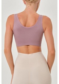 Resim Mistirik Rosella Model Kalın Askılı Esnek Pedsiz Spor Sütyen Gül Kurusu Renk/1 GÜL KURUSU 