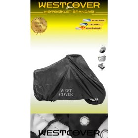 Resim WestCover Volta Vsx Arka Çanta Uyumlu (Kilitli-Siyah) 4 Mevsim Motosiklet Brandası Örtüsü 