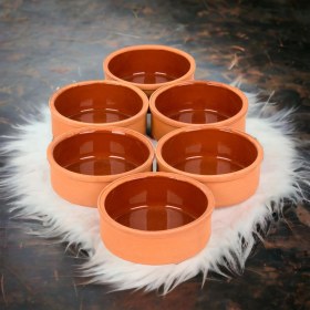 Resim Girist Home Porblanche 6 Adet Toprak Güveç Kase Toprak Güveç Seti Fırın Sütlaç Kasesi Güveç Kabı 