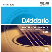 Resim D'Addario EJ16 Phosphor Bronze Akustik Gitar Teli (12-53) 
