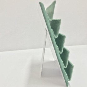 Resim YEŞİL Ayaklı süet kaplama küpe standı Yeşil 